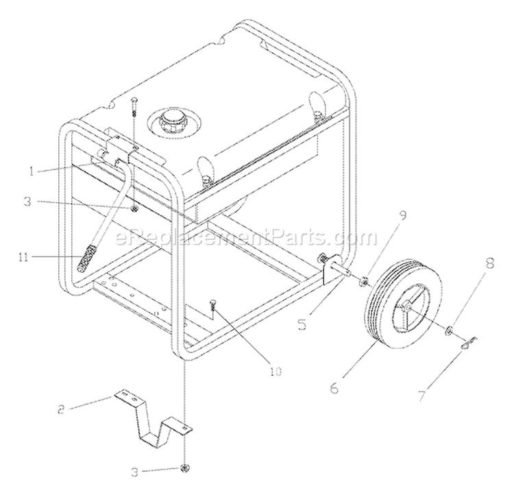 Page B Diagram and Parts List for 030222-0  Briggs and Stratton Generator
